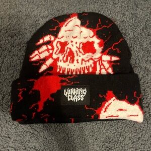 Kids Black and Red Beanie